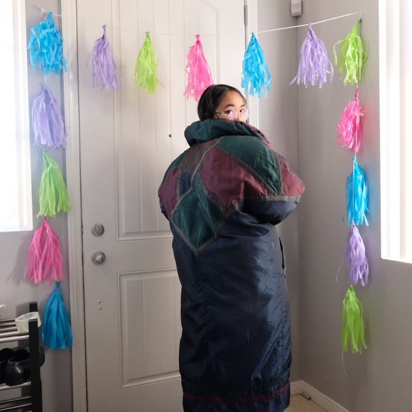 Vintage 1980s full down feather parka by Gallery - Picture 4 of 4